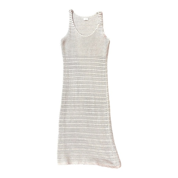 Artizia Wilfred Sheer Crochet Ephron Sweater Dress NEW Gris/Grey Sz M - Picture 1 of 3
